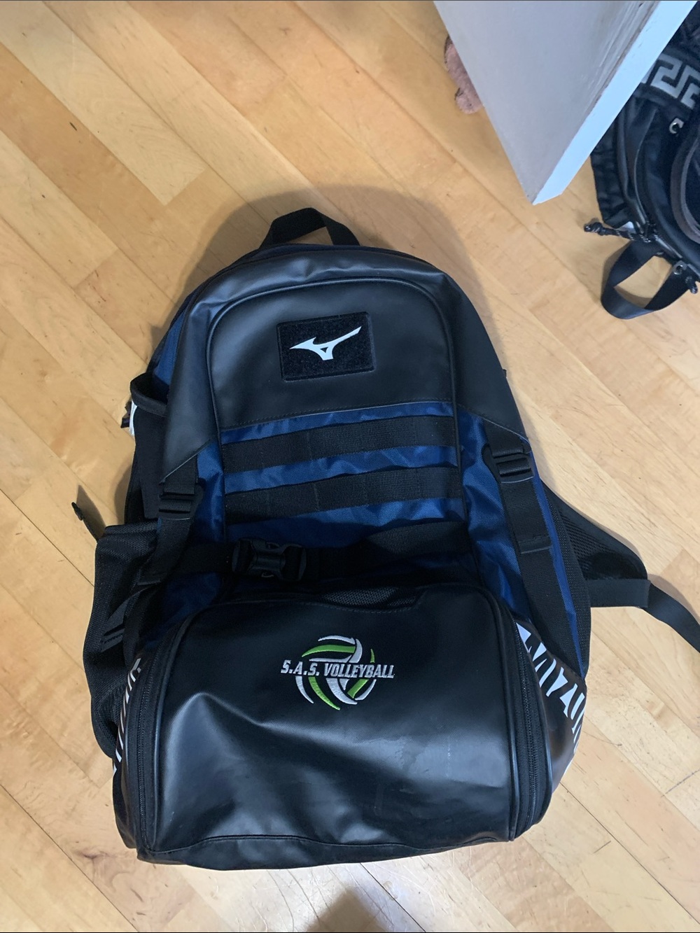 Mizuno Black and Navy Team Volleyball Backpack